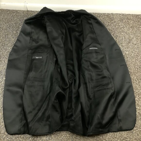 Jones New York Tuxedo Suit Wool 48R Three Button Black 38x31 - Picture 5 of 16